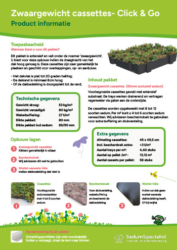 Productblad sedum cassettes zwaargewicht