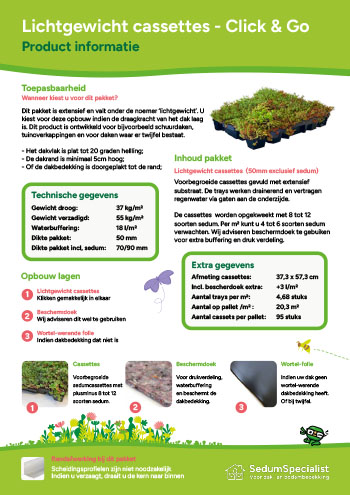 Productblad lichtgewicht cassettes