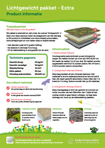 Productblad lichtgewicht pakket Extra